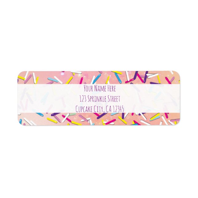 Étiquette Pluie Arroses Candy Land Sweets Party (Devant)