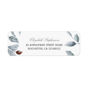 Étiquette Plum Purple Burgundy Branches Vintage Mariage