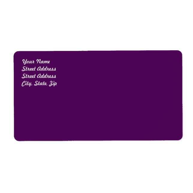 Étiquette Plum Purple Shipping Label (Devant)