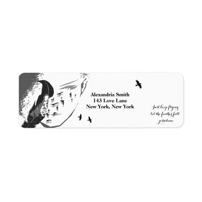 Étiquette Plumes du changement (Devant)