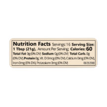 Plus petite Linéaire Miel Valeur nutritive Aliment