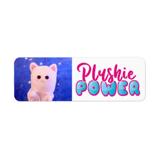 Étiquette Plushiemail personnalisé Cute Plushie Power Plushi