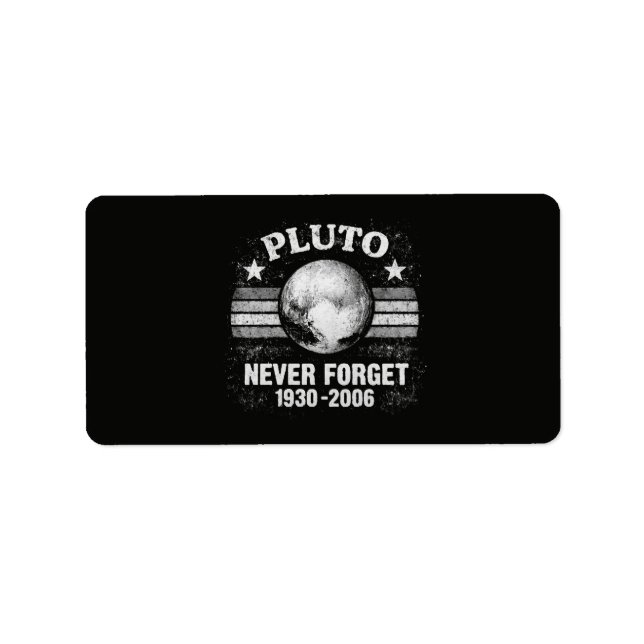 Étiquette Pluton N'oublie Jamais (Devant)