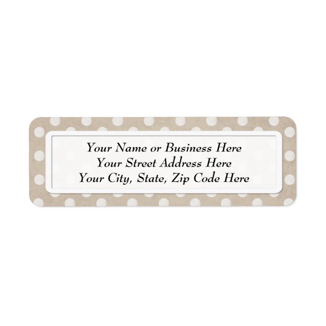 Étiquette Poche blanche Pointe d'impression Adresse de retou (Devant)