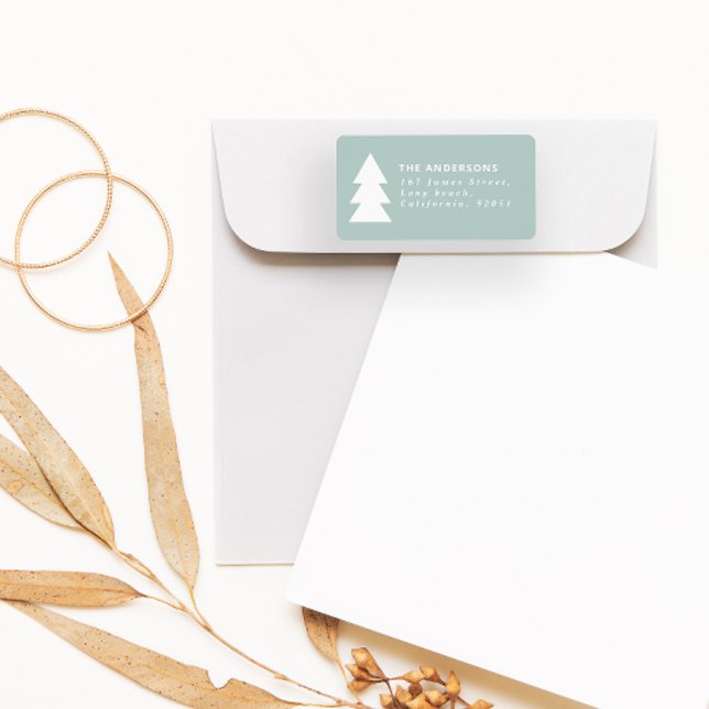 Étiquette Pochette de Noël géométrique minima moderne (Créateur téléchargé)