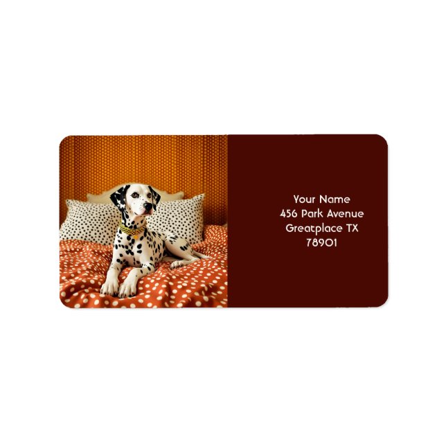Étiquette Point de chien de Polka mignon Imaginaire (Devant)
