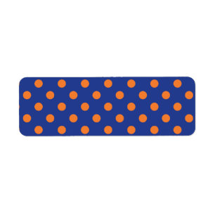 Étiquette Points bleus et orange
