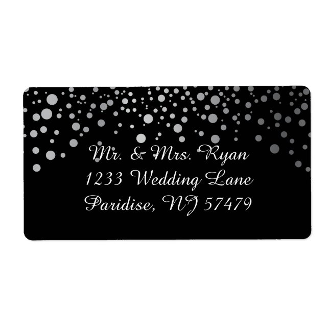 Étiquette Points Confetti Argent | do-it-yourself couleurs A (Devant)