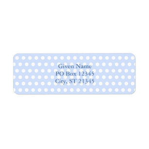 Étiquette Pois blancs sur Baby Blue