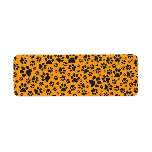 Étiquette Pois de chien noir et blanc Pointe Polka sur dahli (Devant)