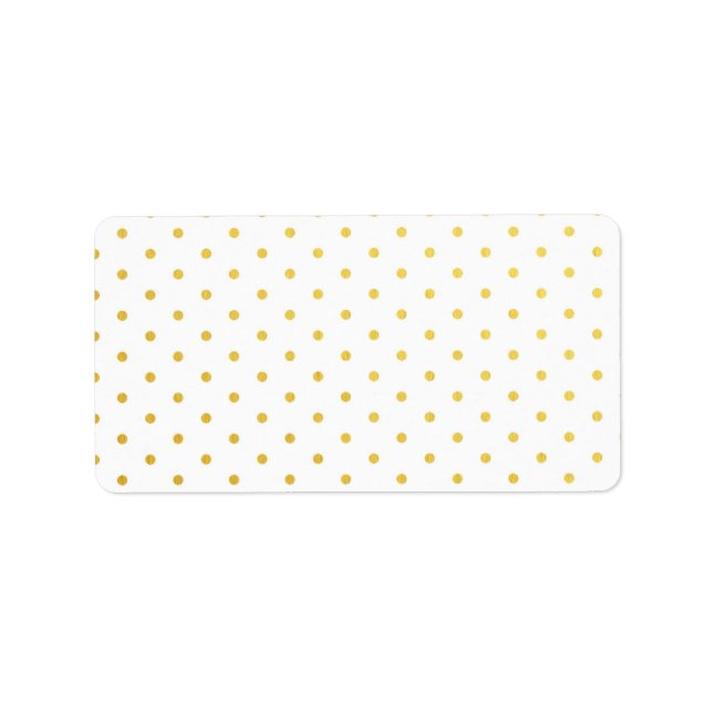 Étiquette Pois d'or de mode (Devant)