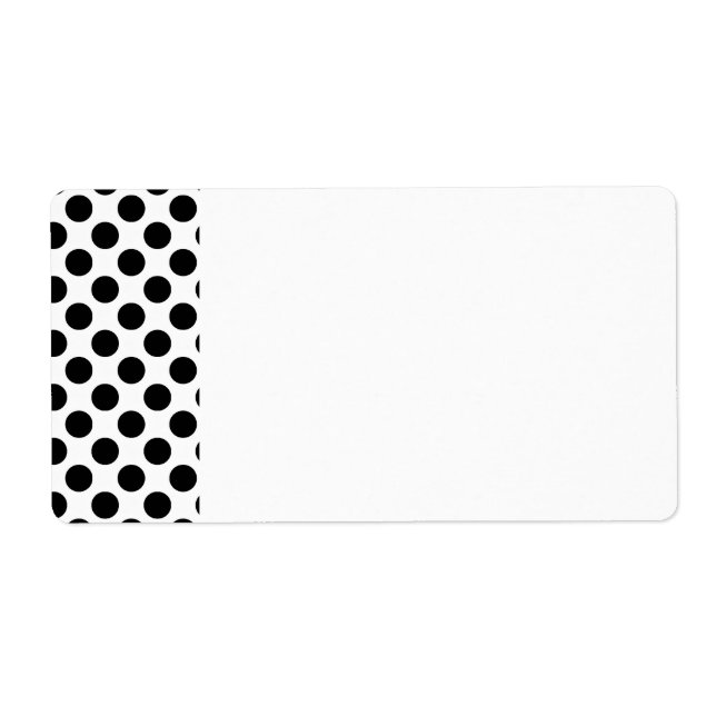 Étiquette Pois noir (Devant)