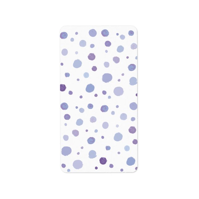 Étiquette pois peint à la main (Devant)