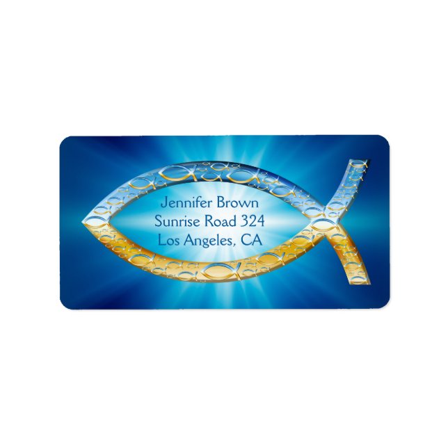 Étiquette Poisson chrétien | partager votre foi (Devant)