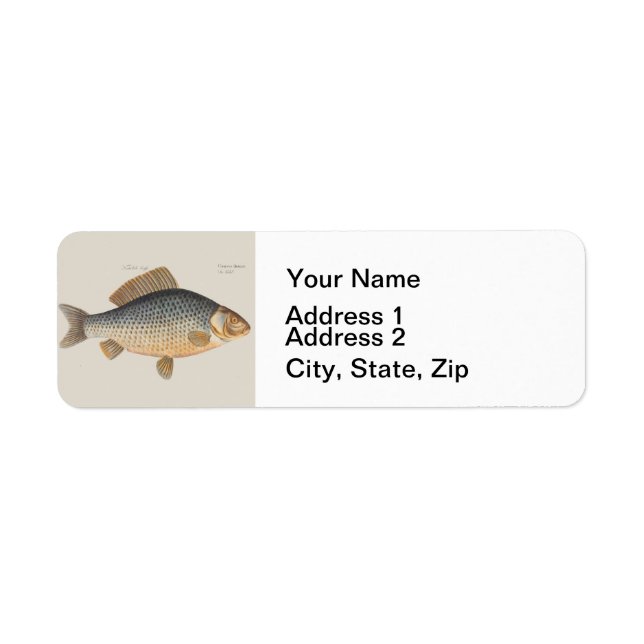 Étiquette Poisson+oeuvre d'art+conception+pêche+poissonneux (Devant)