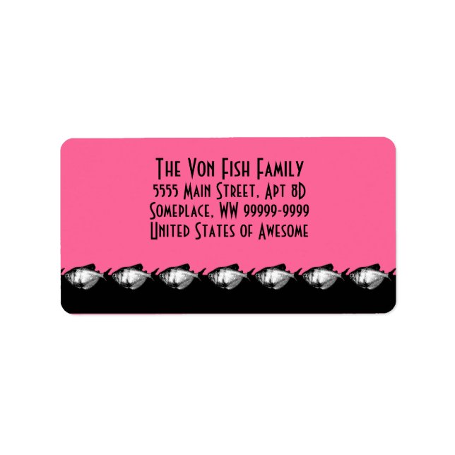 Étiquette Poisson Tetra Jupe Noire (Devant)