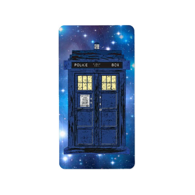 Étiquette Police bleue Boîte d'appel publique - Royaume-Uni  (Devant)