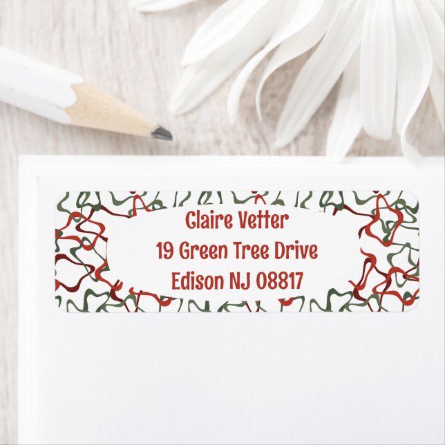 Étiquette Polygones de Noël victoriens (En situation)