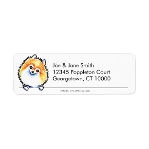 Étiquette Pomeranian propre et simple