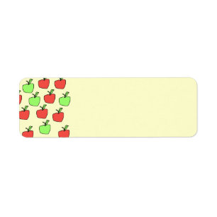 Étiquette Pommes rouges et pommes vertes, modèle