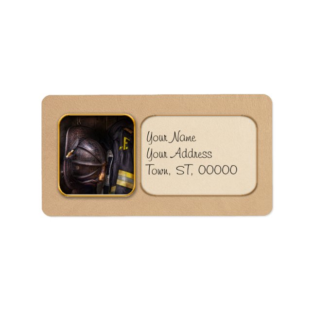 Étiquette Pompier - Porté et utilisé (Devant)