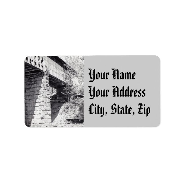 Étiquette Pont couvert (Devant)