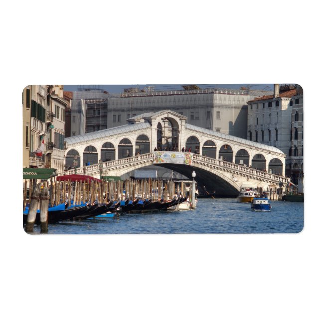 Étiquette Pont du Rialto Venise Italie (Devant)
