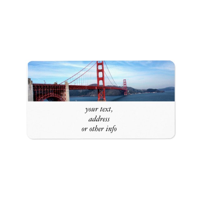 Étiquette Pont Golden Gate (Devant)