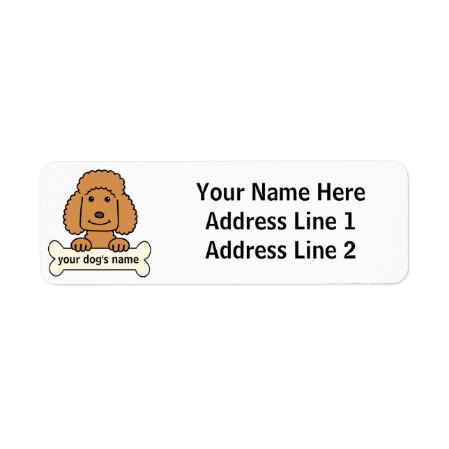Étiquette Poodle personnalisé (Devant)