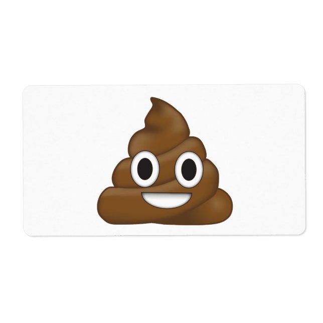 Étiquette Poop Emoji (Devant)
