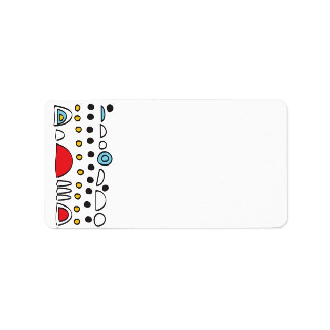 Étiquette POP ART SCRIBBLY Bat mitzvah Imprimer votre propre (Devant)