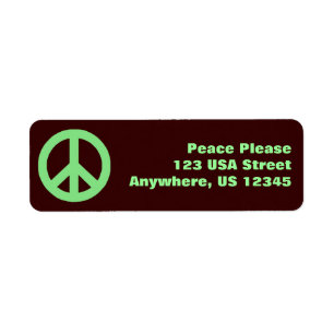 Étiquette Pop Peace Sign