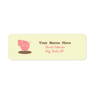 Étiquette Porc dans l'étiquette de adresse de boue