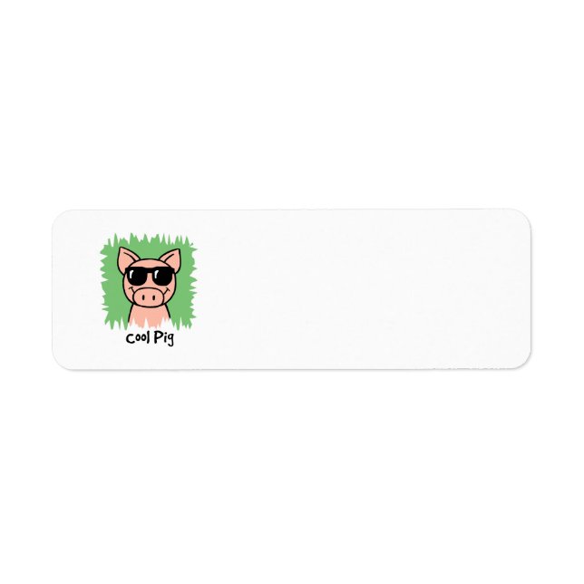 Étiquette Porc de cool de clipart (images graphiques) de (Devant)