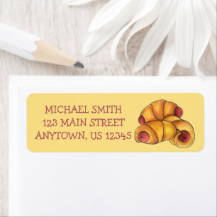 Étiquette Porcs dans une couverture Croissant Rouleau Hot Ch