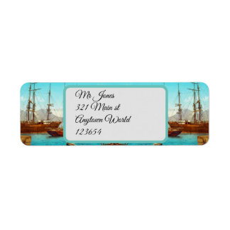 Étiquette Port vintage Italie 1800