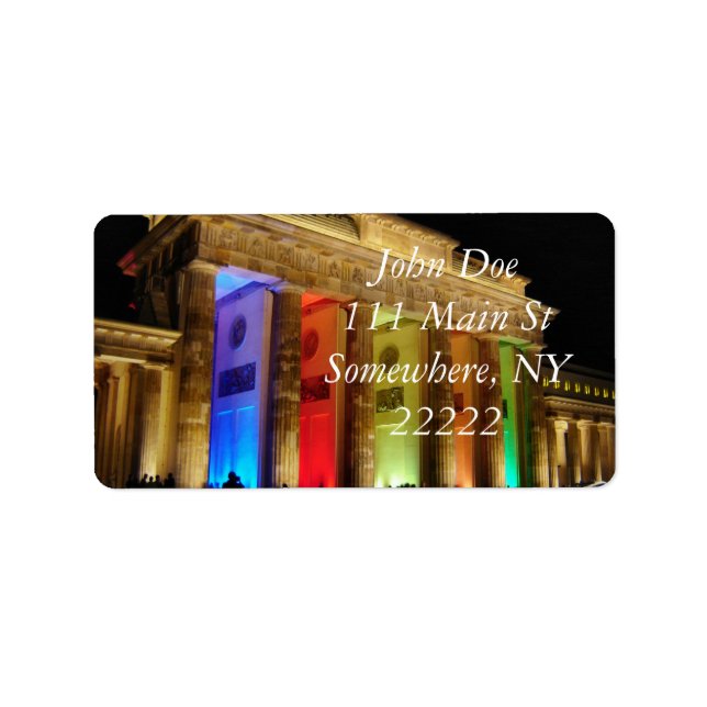 Étiquette Porte de Branbourg Allemagne (Devant)