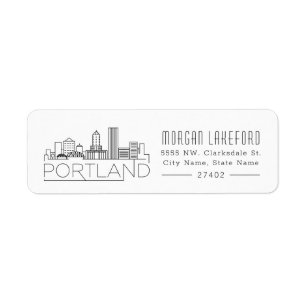 Étiquette Portland a stylisé l'horizon
