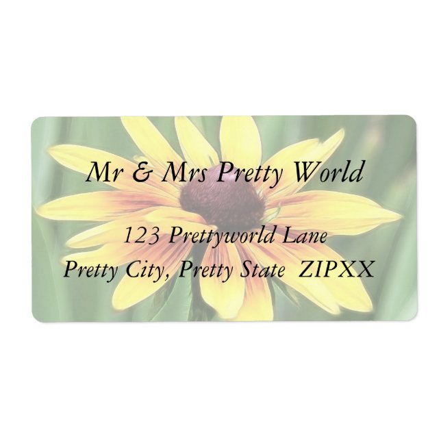 Étiquette Portrait - Black Eyed Susan (Devant)