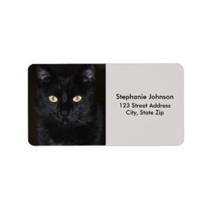 Étiquette Portrait de chat noir