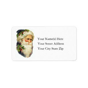 Étiquette Portrait d'étiquette de adresse de cru de Noël d