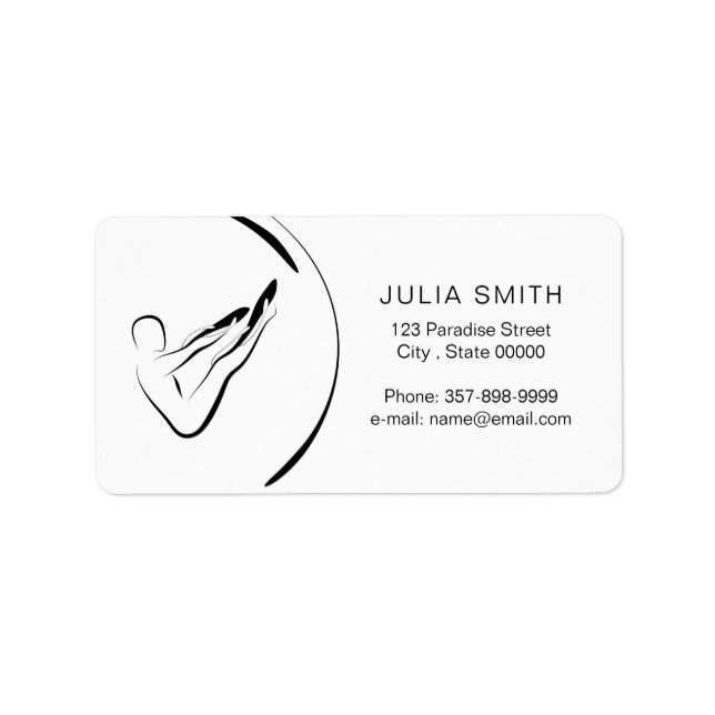 Étiquette Pose de Pilates (Devant)