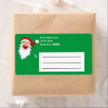 Étiquette postal de Noël personnalisé<br><div class="desc">Les étiquettes du Père Noël sont parfaits pour envoyer des cadeaux de Noël aux enfants. Les cadeaux père Noël pour les enfants sont encore plus spéciaux quand ils reçoivent un paquet de Père Noël y compris l'adresse réelle Père Noël. 123 Elf Road, Pôle Nord 8888 Ou vous pouvez ou changez-le...</div>