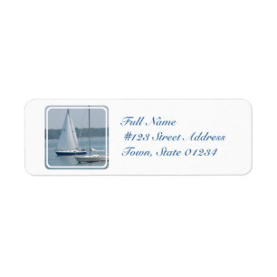 Étiquette postale d'adresse de retour de voile de