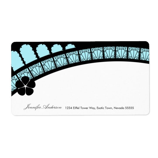 Étiquette postale de voûte de Tour Eiffel
