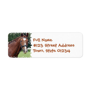 Étiquette postale tressée de crinière de cheval