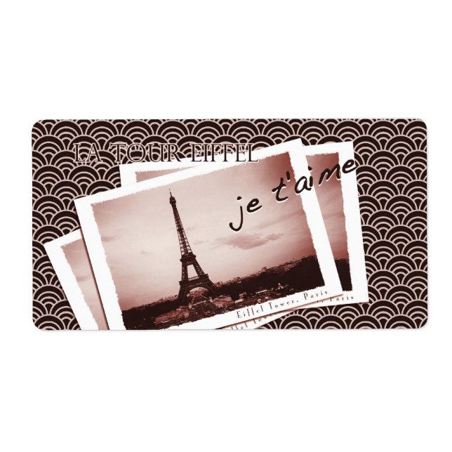 Étiquette Postcards from Paris Labels (Devant)