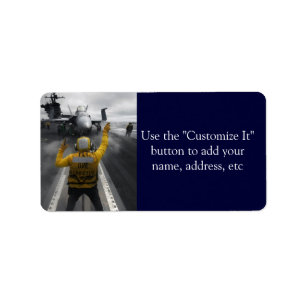 Étiquette Poste de pilotage d'un transporteur d'aéronef