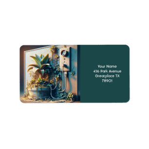 Étiquette Pot Plante d'alimentation mou Imaginaire