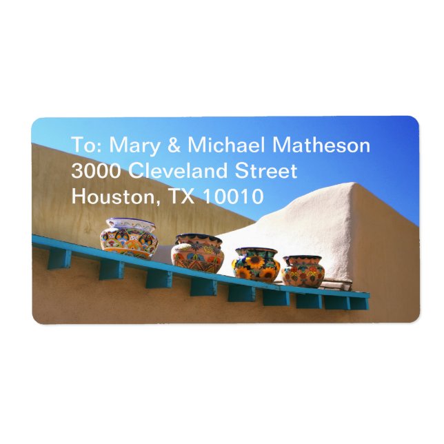 Étiquette Poterie sur Adobe Wall (Devant)